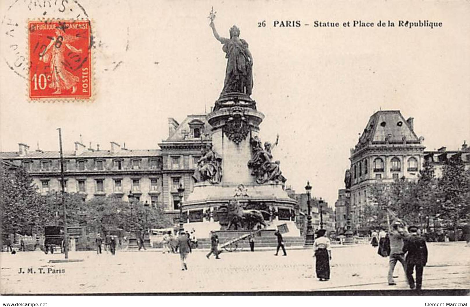 PARIS - Statue Et Place De La République - Très Bon état - Paris (11)