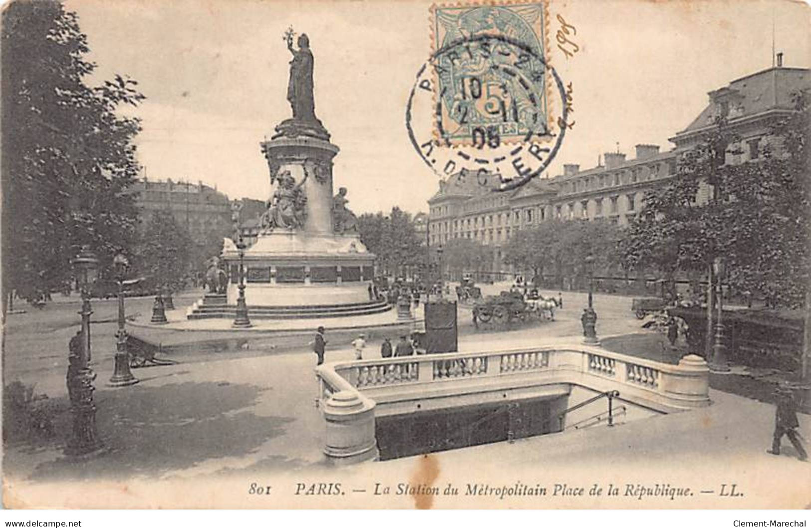 PARIS - La Station Du Métropolitain Place De La République - Très Bon état - Distretto: 11