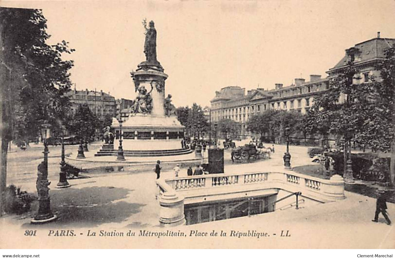 PARIS - La Station Du Métropolitain - Place De La République - Très Bon état - Arrondissement: 11