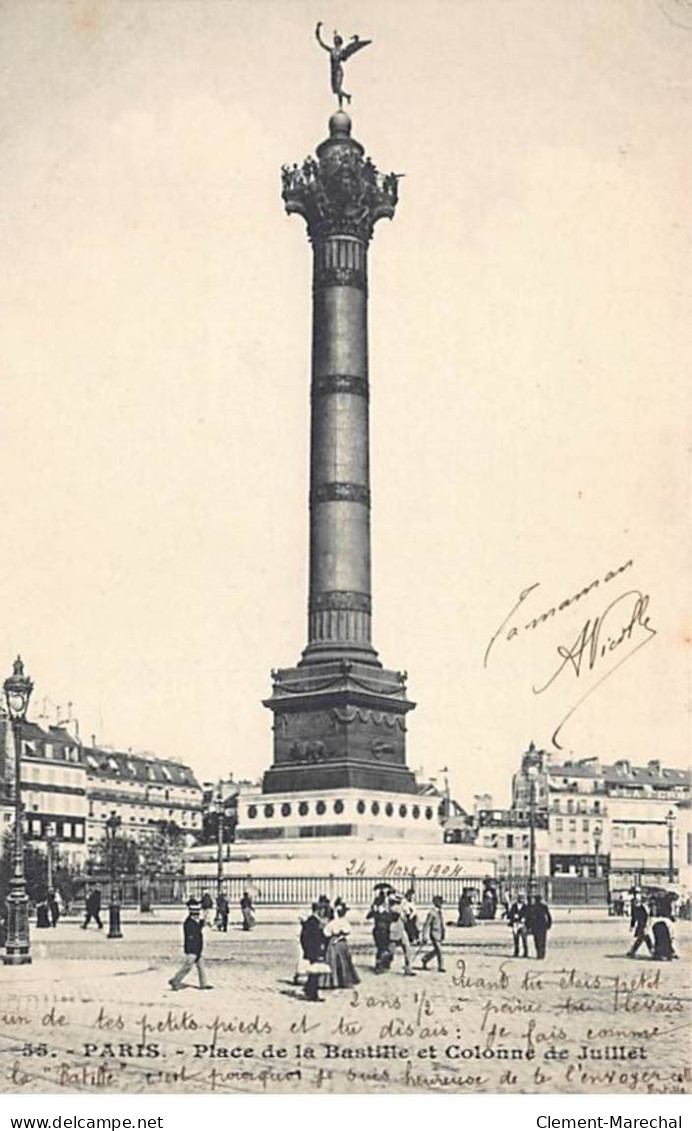 PARIS - Place De La Bastille Et Colonne De Juillet - Très Bon état - Paris (11)