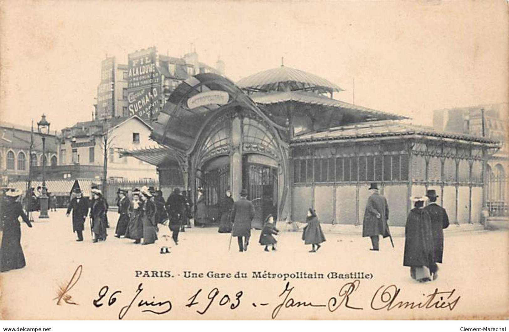 PARIS - Une Gare Du Métropolitain - Bastille - Très Bon état - District 11