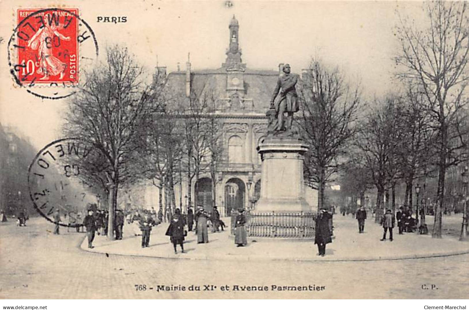PARIS - Mairie Du XIe Et Avenue Parmentier - Très Bon état - Paris (11)