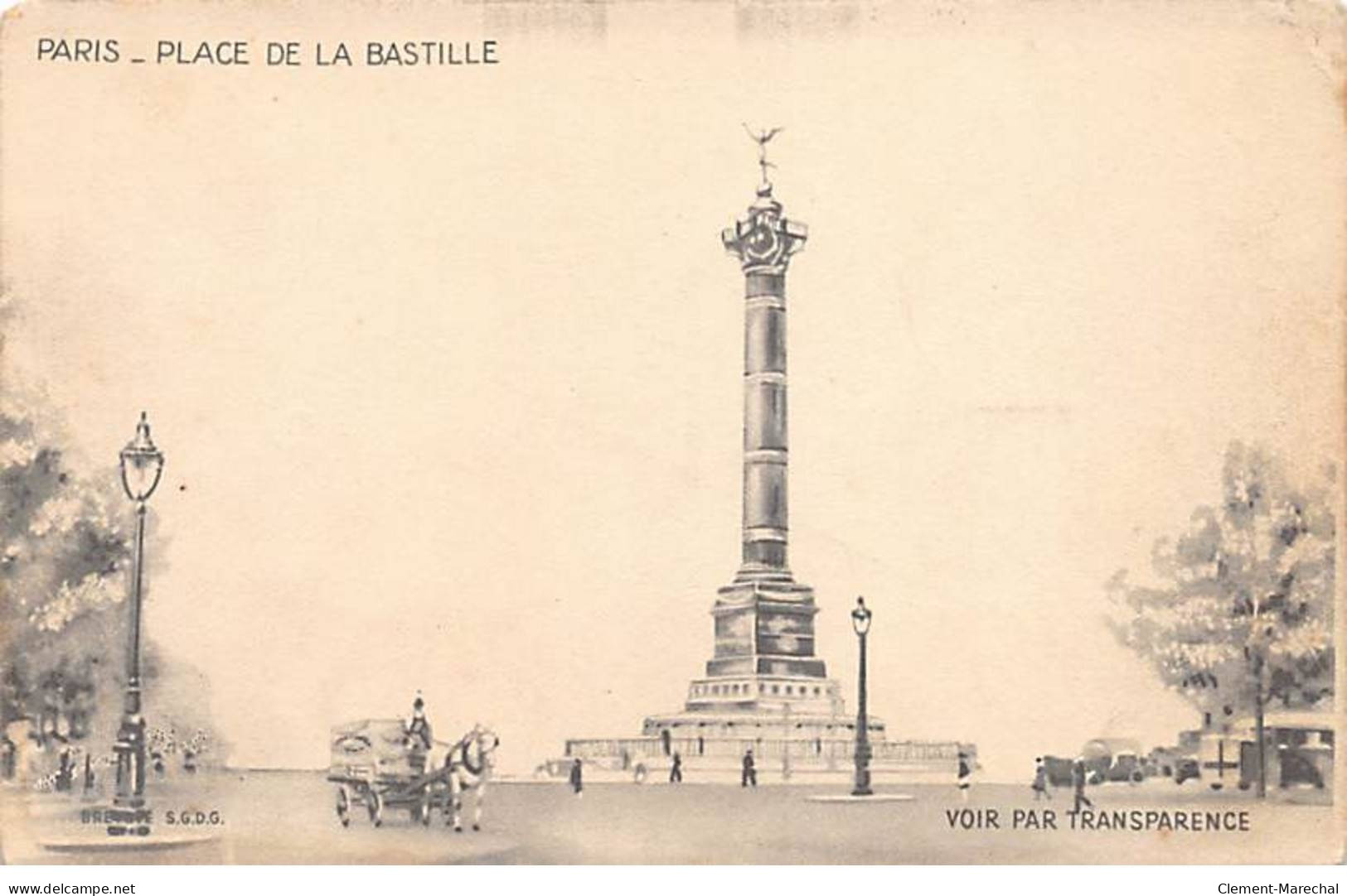 PARIS - Place De La Bastille - Voir Par Transparence - état - Distrito: 11