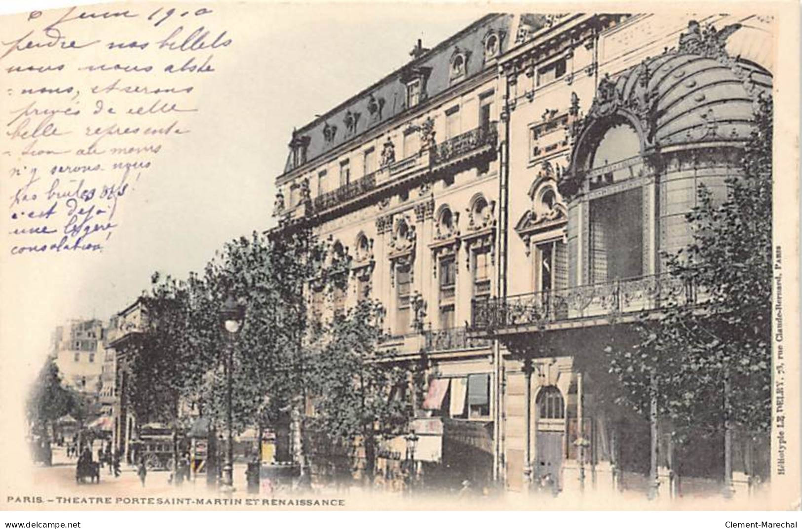 PARIS - Théâtre Porte Saint Martin Et Renaissance - Très Bon état - Arrondissement: 10