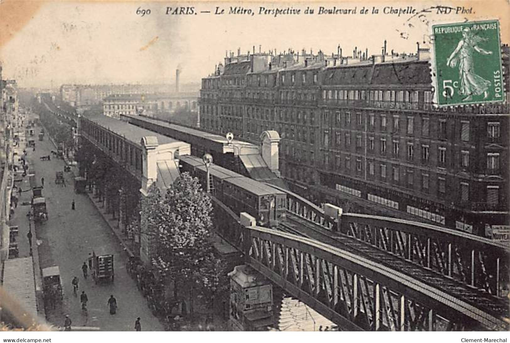 PARIS - Le Métro, Perspective Du Boulevard De La Chapelle - Très Bon état - Distretto: 10