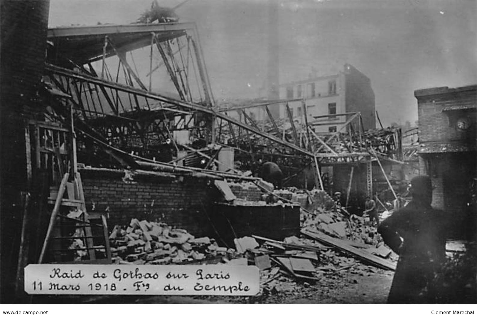 PARIS - Raid Du Gothas Sur Paris - 11 Mars 1918 - Faubourg Du Temple - Très Bon état - District 10