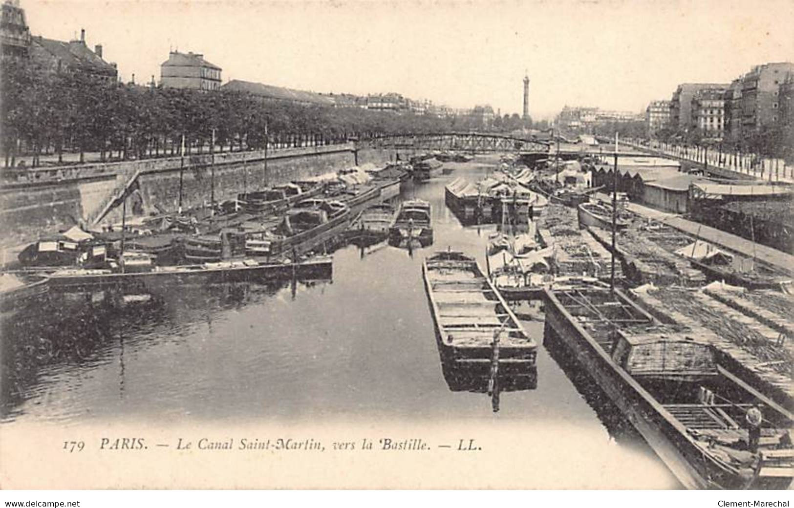 PARIS - Le Canal Saint Martin, Vers La Bastille - Très Bon état - Distretto: 10