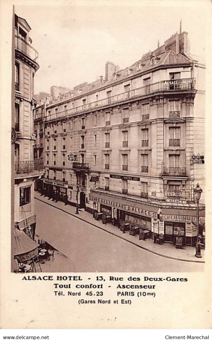 PARIS - Alsace Hotel - Rue Des Deux Gares - Très Bon état - District 10