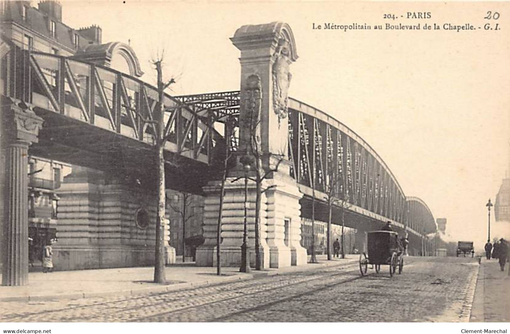 PARIS - Le Métropolitain Au Boulevard De La Chapelle - Très Bon état - Paris (10)