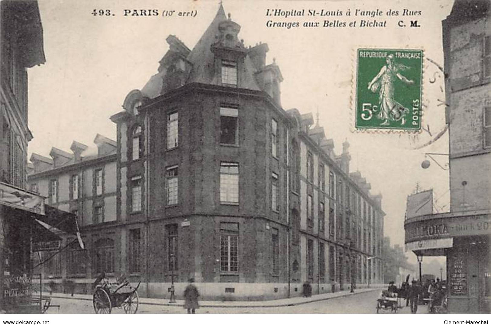 PARIS - L'Hôpital Saint Louis à L'angle Des Rues Granges Aux Belles Et Bichat - Très Bon état - Paris (10)