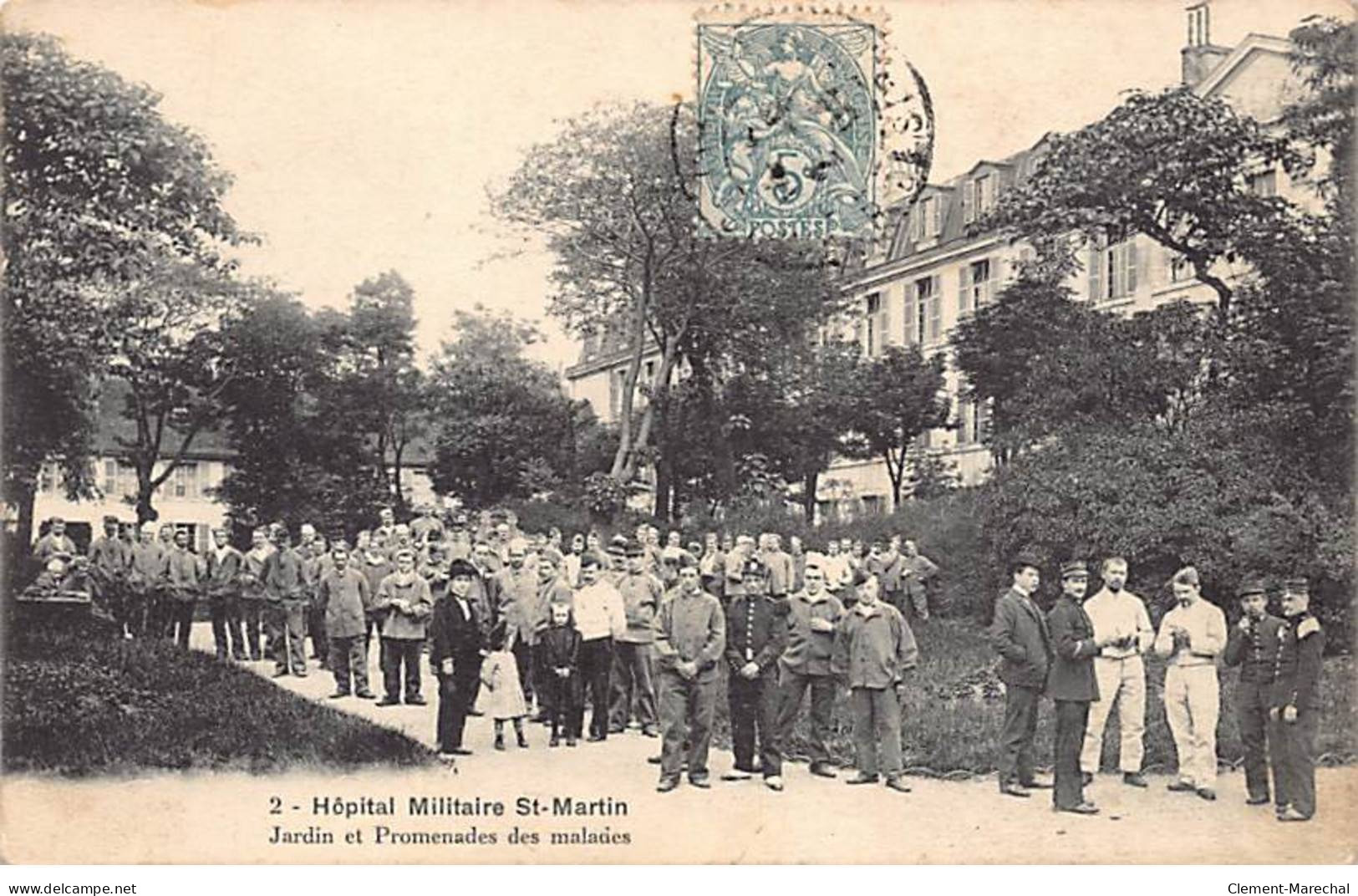 PARIS - Hôpital Militaire Saint Martin - Jardin Et Promenades Des Malades - Très Bon état - Distretto: 10