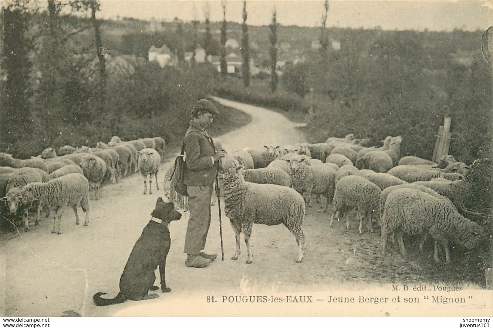 CPA Pougues Les Eaux-Jeune Berger Et Son Mignon - Troupeau, Mouton, Chien 81     L2044 - Pougues Les Eaux