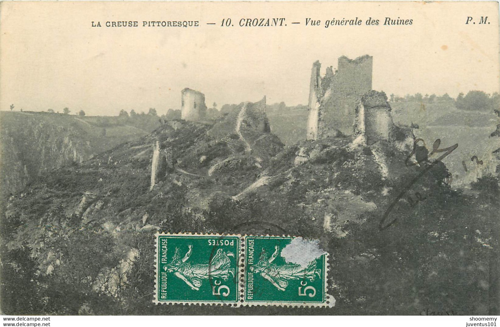 CPA Crozant-Vue Générale Des Ruines-Timbre      L1098 - Crozant