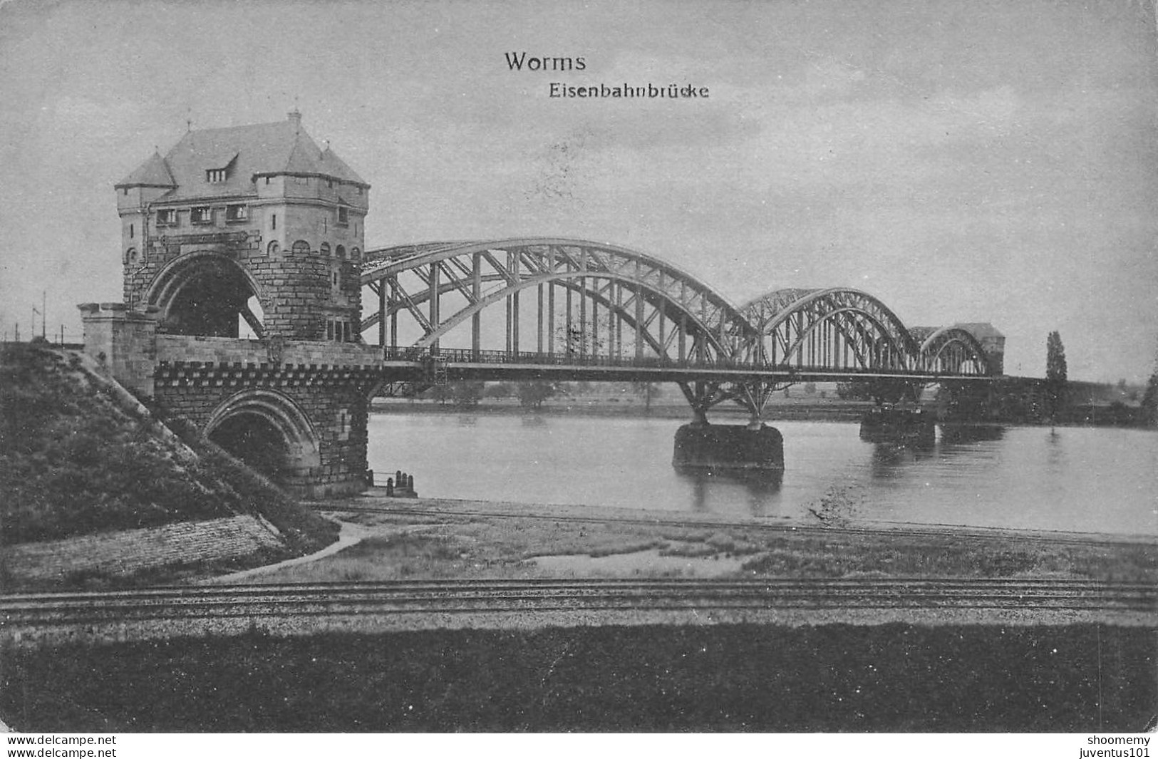 CPA Worms-Eisenbahnbrücke    L2404 - Worms