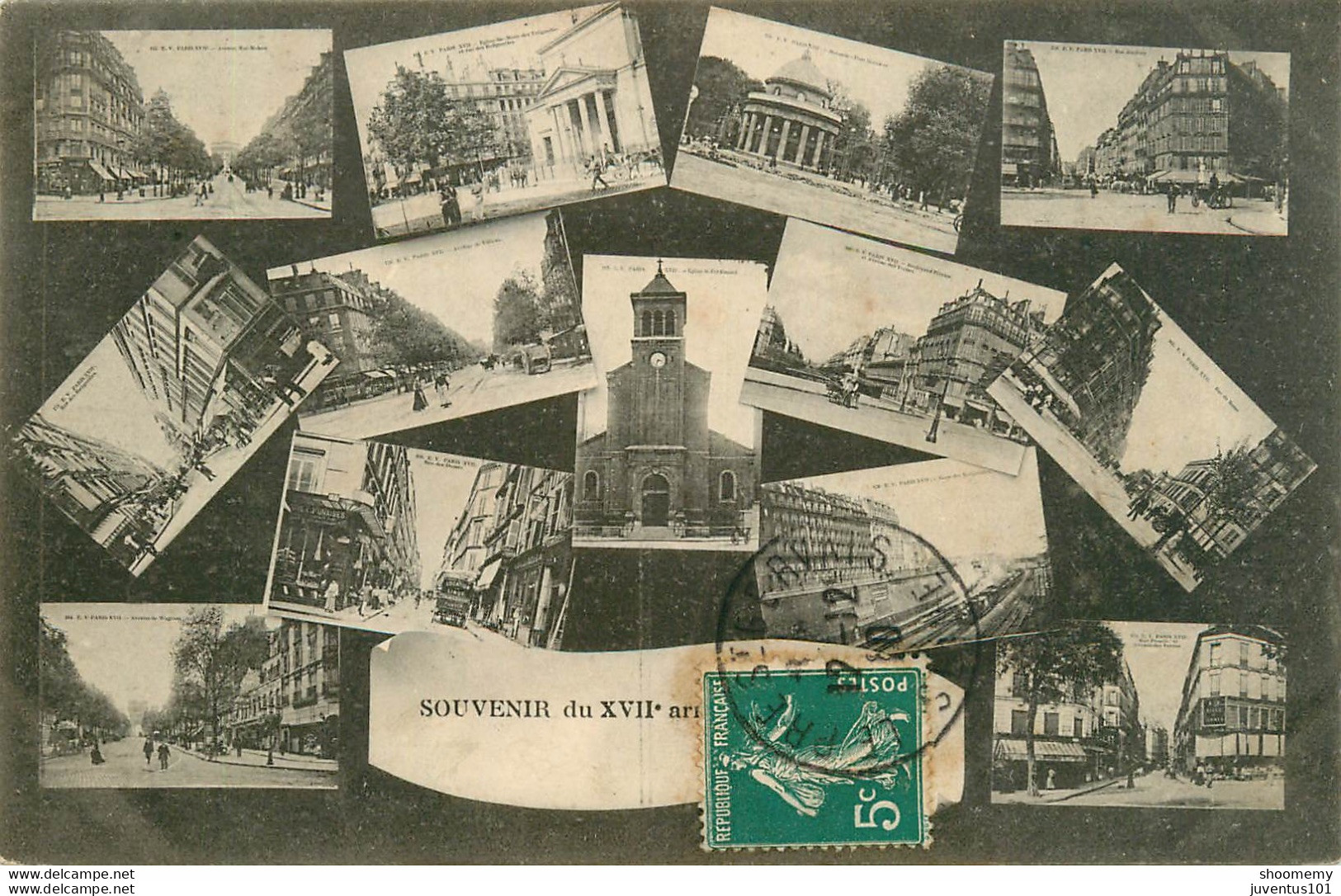 CPA Paris-Souvenir Du XVII Arrondissement-Timbre      L1716 - Distretto: 17