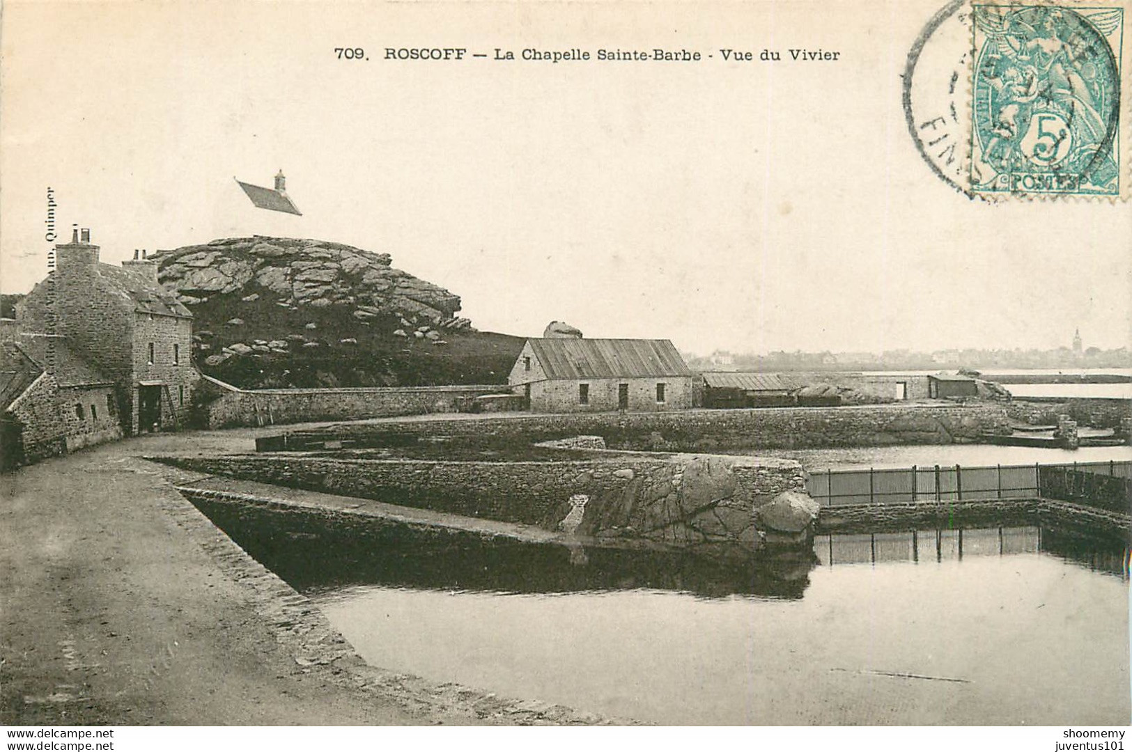 CPA Roscoff-La Chapelle Sainte Barbe-Vue Du Vivier-709-Timbre      L1720 - Roscoff