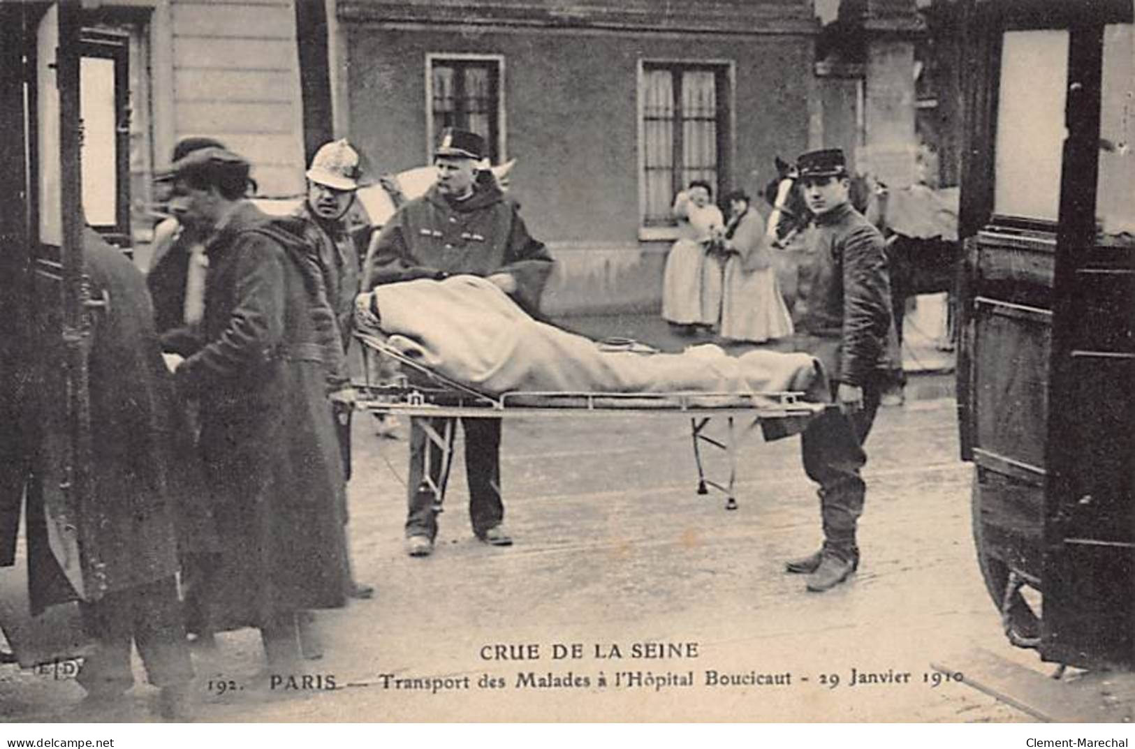 PARIS - Crue De La Seine - Transport Des Malades à L'Hôpital Boucicaut - Janvier 1910 - Très Bon état - Distretto: 15