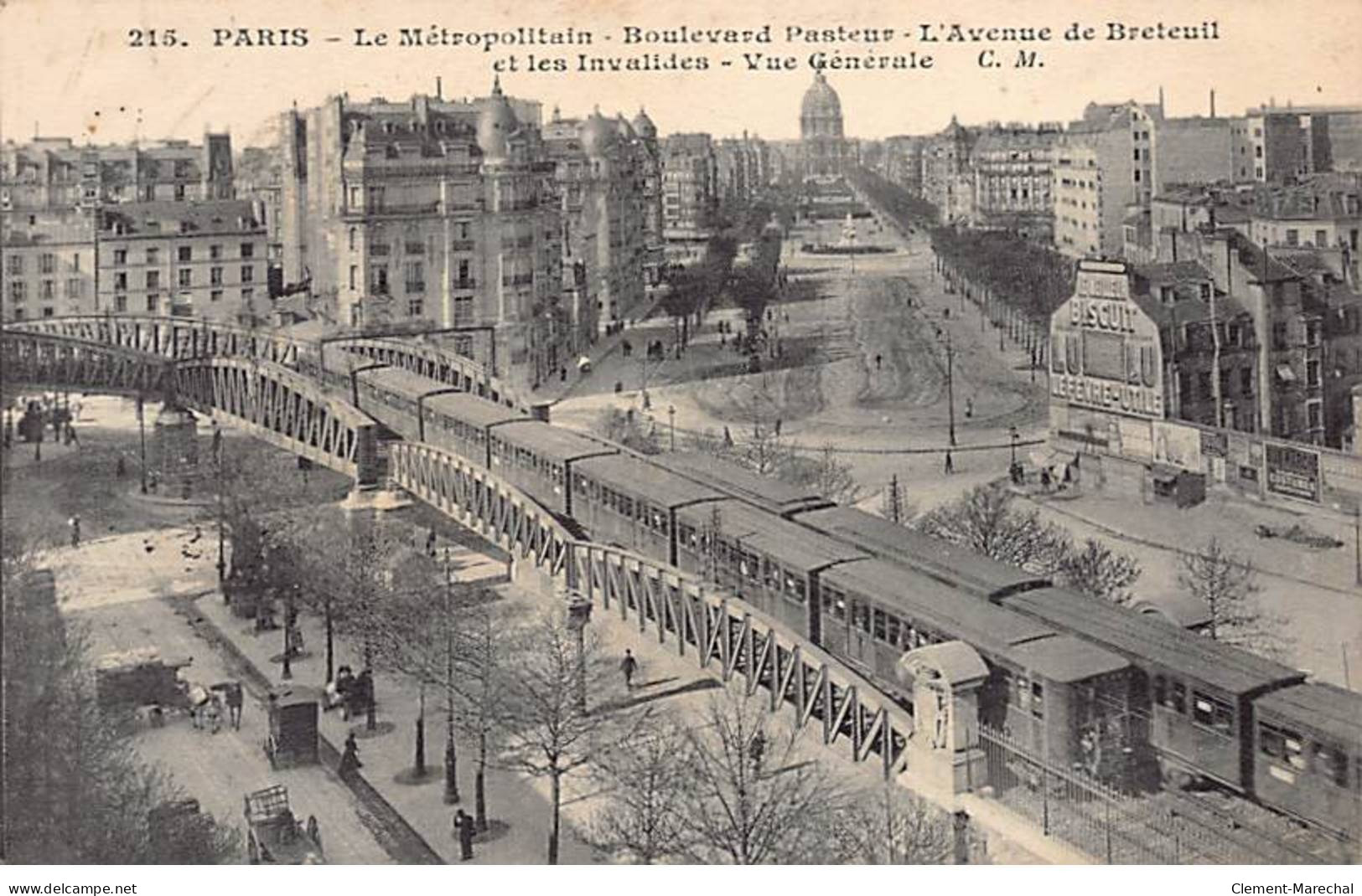 PARIS - Le Métropolitain - Boulevard Pasteur - L'Avenue De Breteuil Et Les Invalides - Vue Générale - Très Bon état - Arrondissement: 15