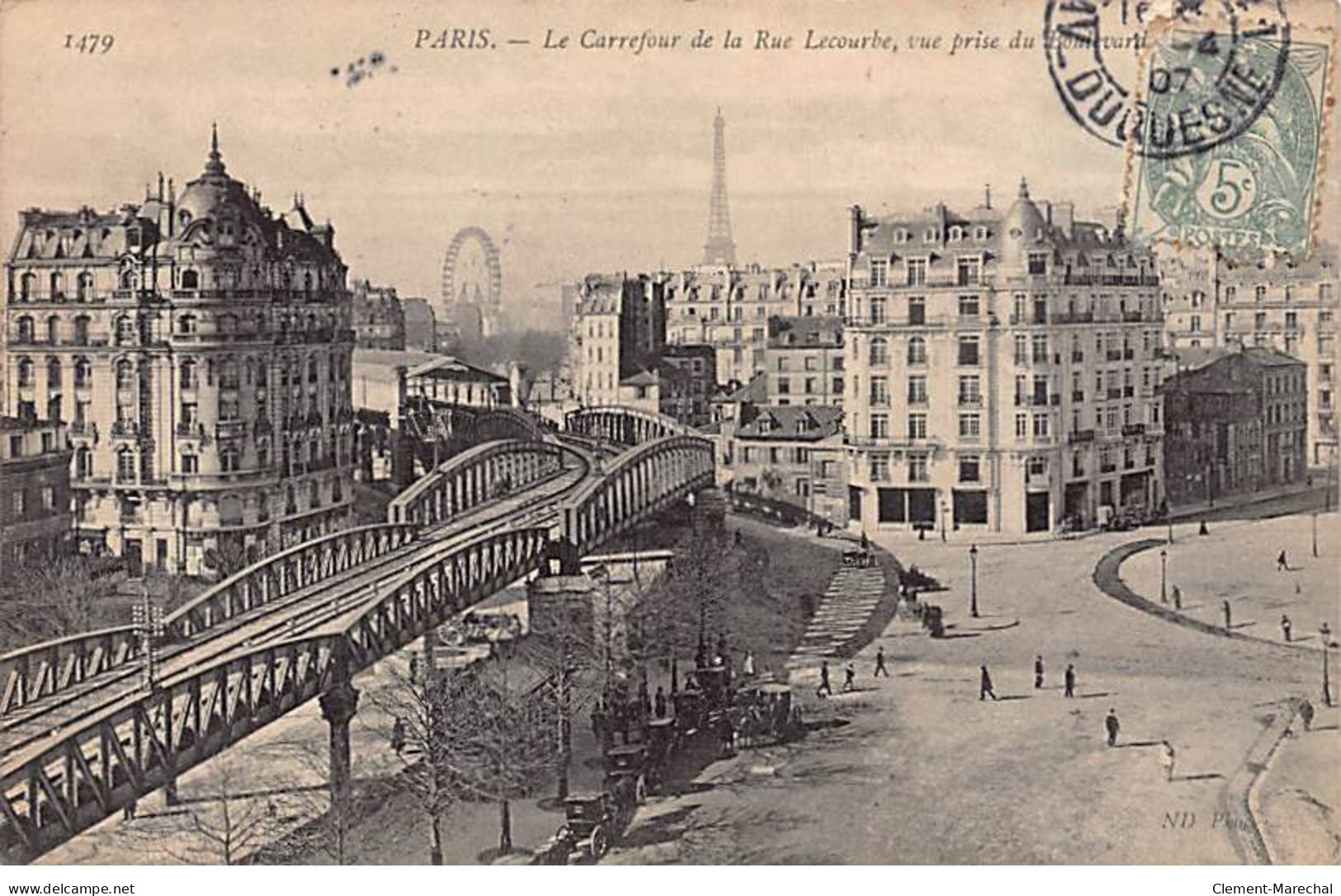 PARIS - Le Carrefour De La Rue Lecourbe - Très Bon état - District 15