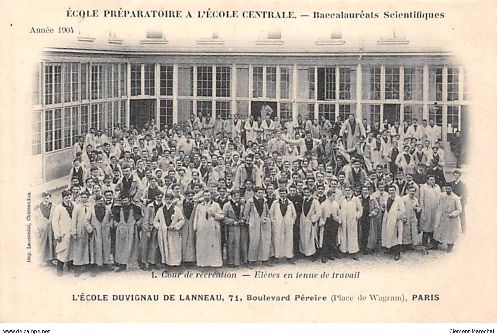 PARIS - Ecole Préparatoire à L'Ecole Centrale - L'Ecole Duvignau De Lanneau - Boulevard Pereire - Très Bon état - Distrito: 17