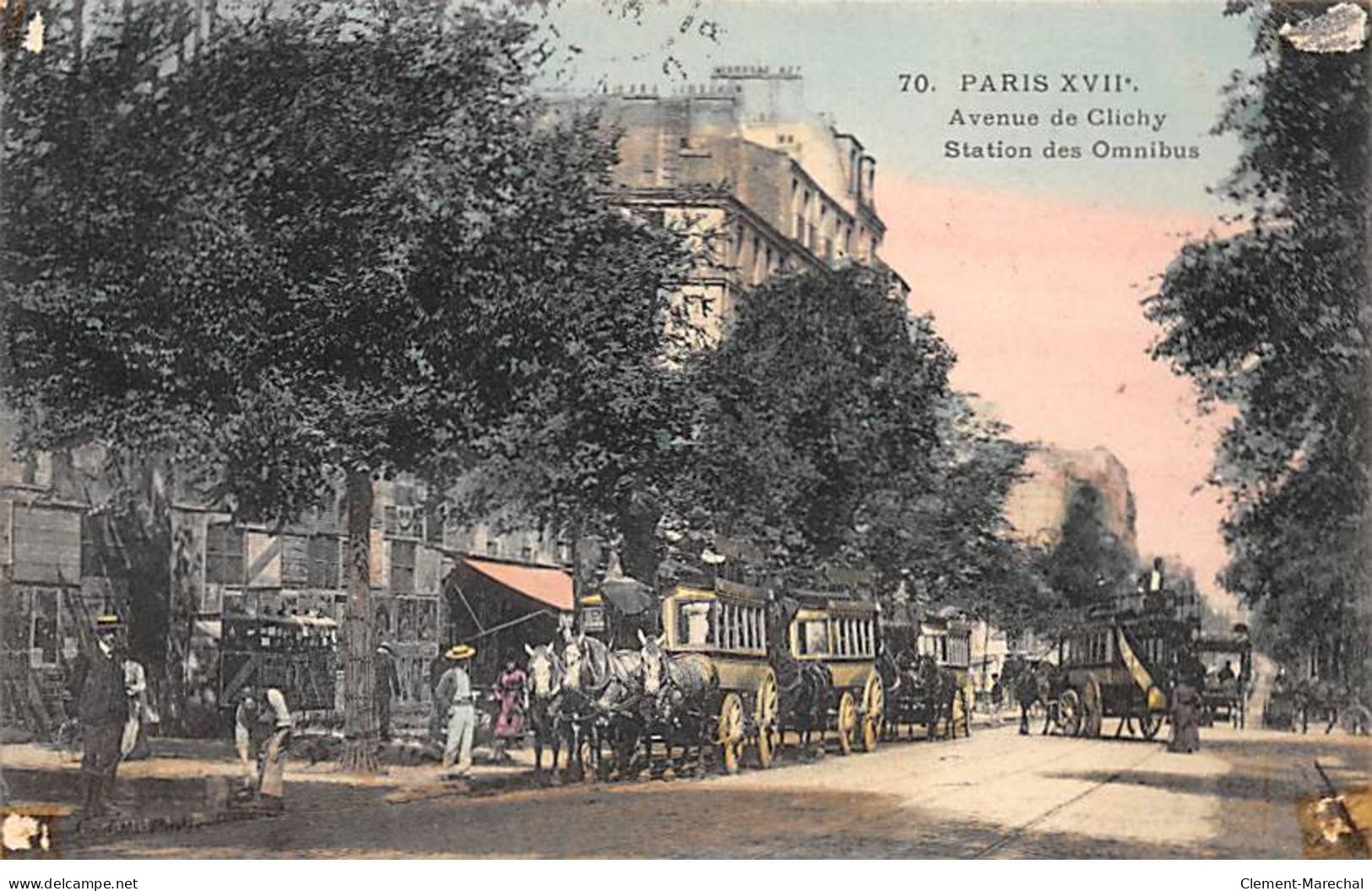 PARIS - Avenue De Clichy - Station Des Omnibus - Très Bon état - Arrondissement: 17