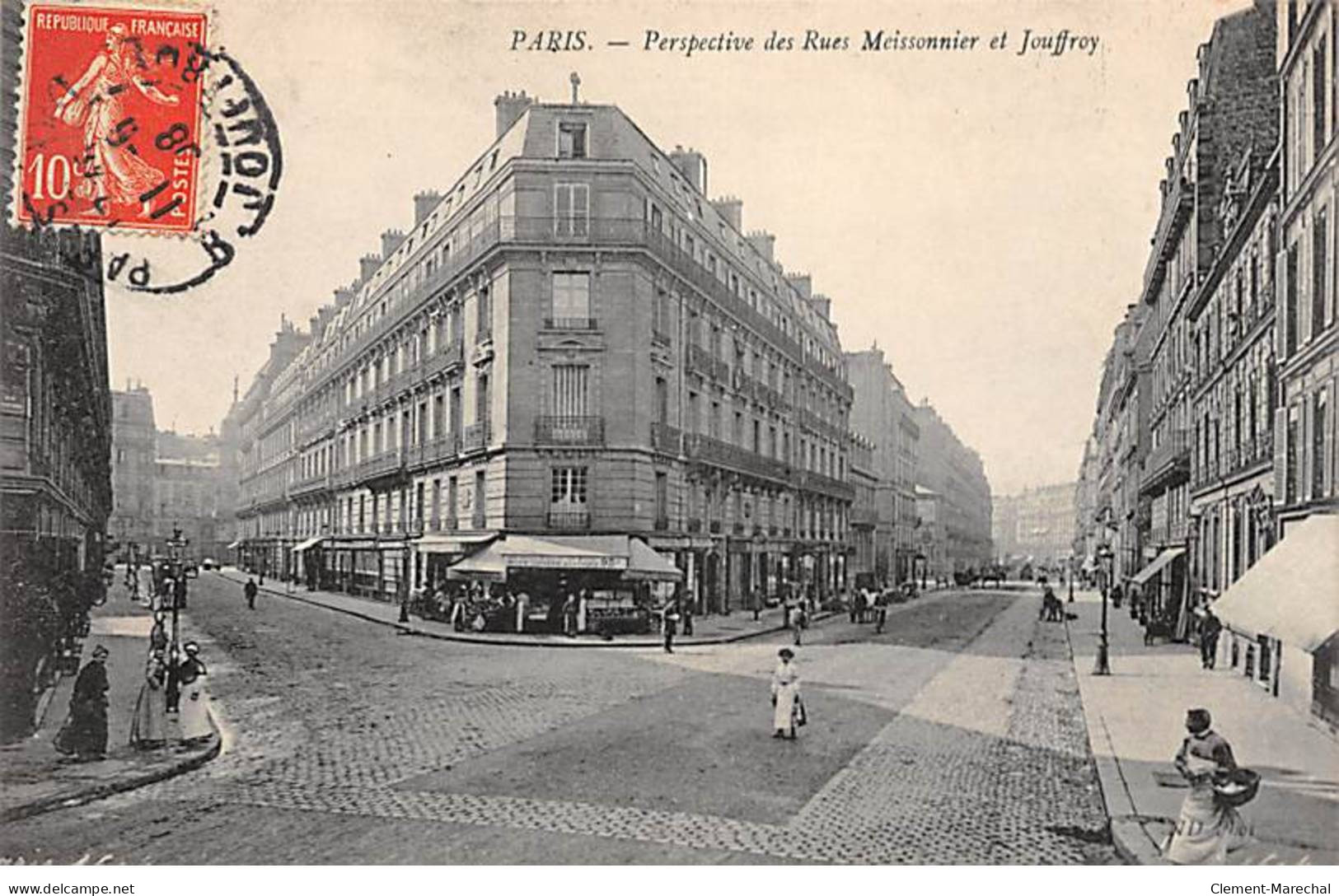 PARIS - Perspective Des Rues Meissonnier Et Jouffroy - Très Bon état - Paris (17)