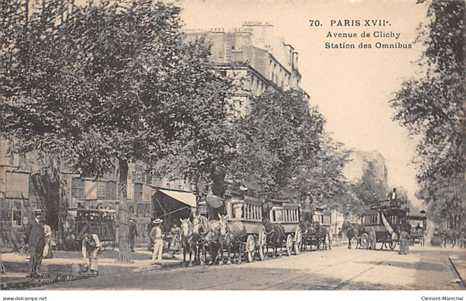 PARIS - Avenue De Clichy - Station Des Omnibus - Très Bon état - District 17