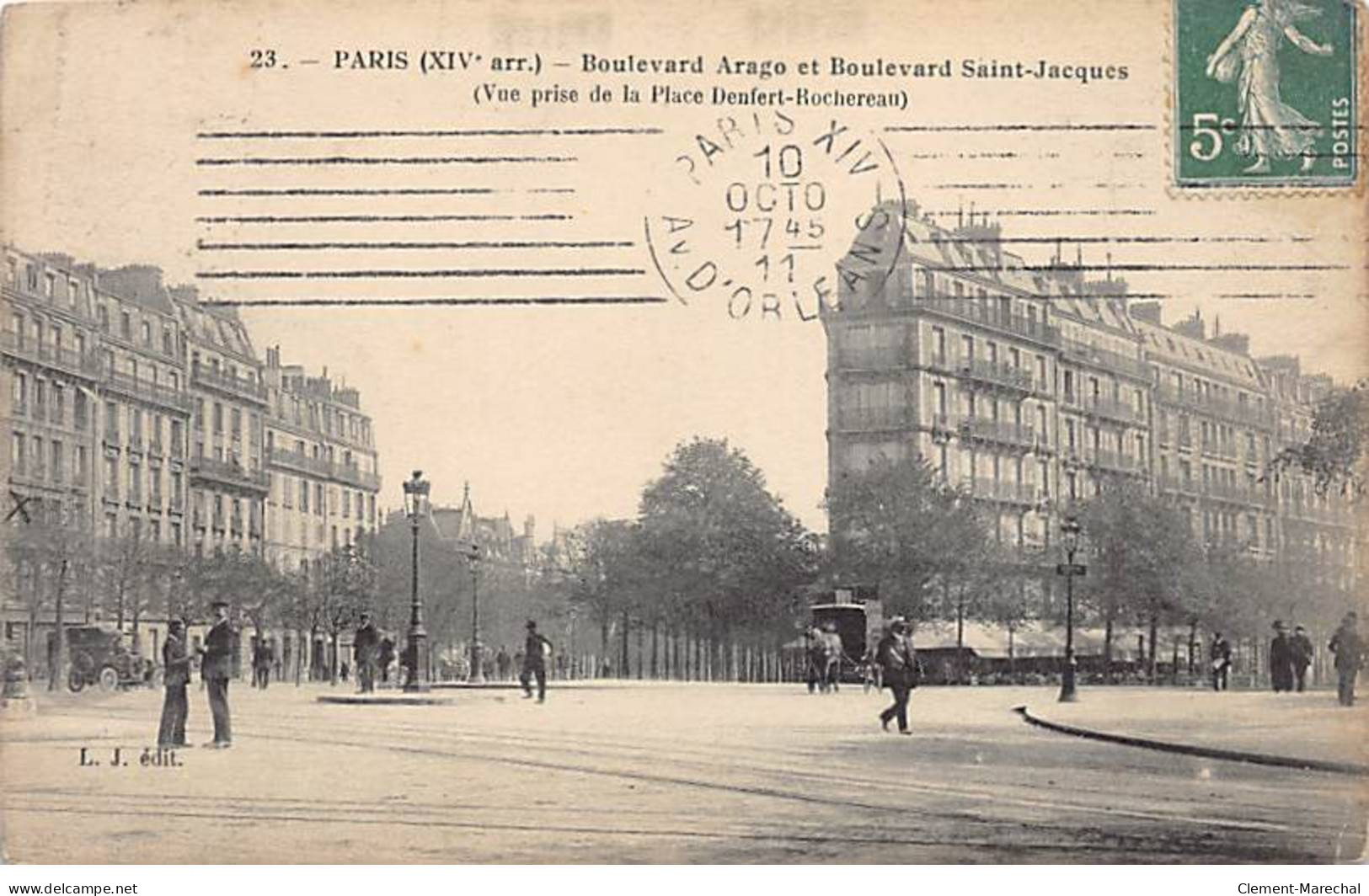 PARIS - Boulevard Arago Et Boulevard Saint Jacques - Très Bon état - Arrondissement: 14