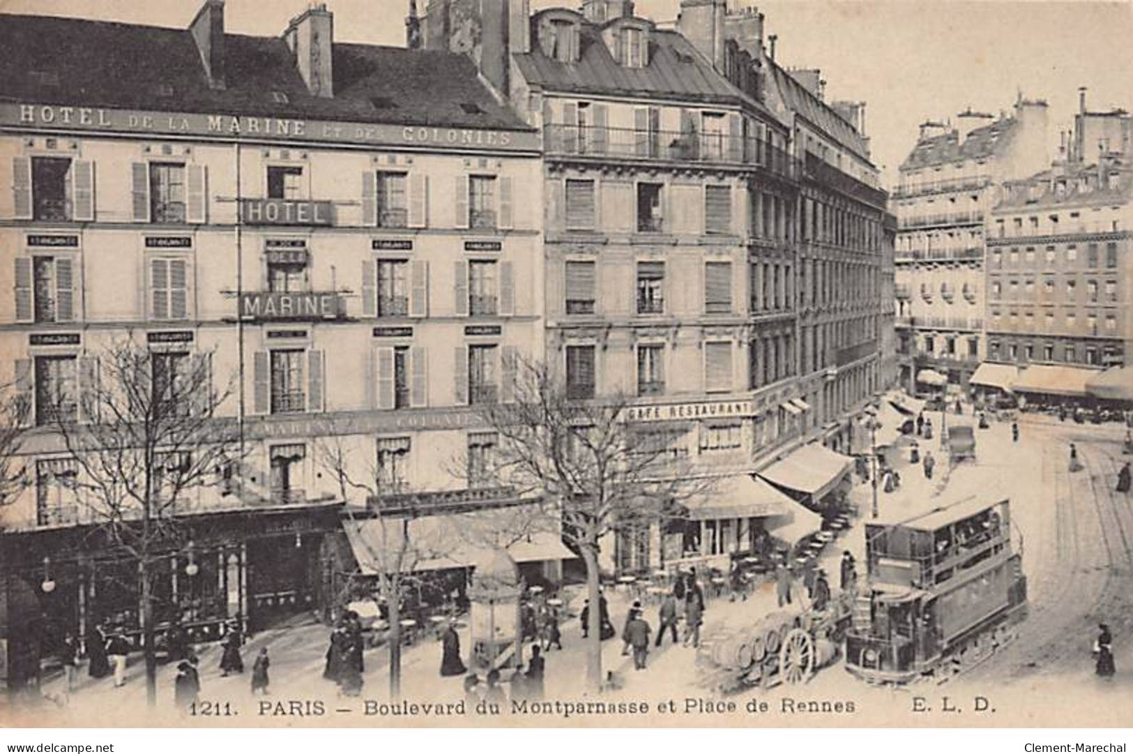 PARIS - Boulevard Du Montparnasse Et Place De Rennes - Très Bon état - Distrito: 14