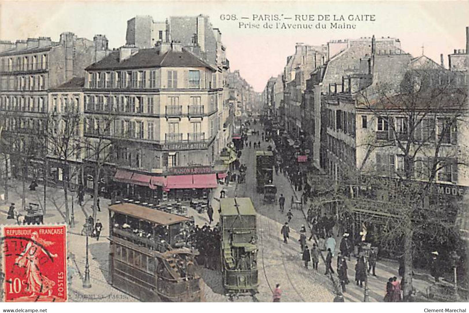 PARIS - Rue De La Gaité - Prise De L'Avenue Du Maine - Très Bon état - District 14