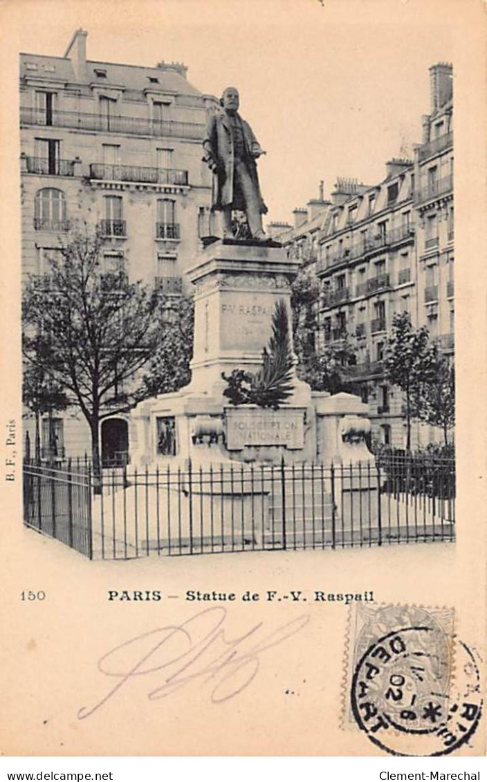 PARIS - Statue De F. V. Raspail - Très Bon état - Arrondissement: 14