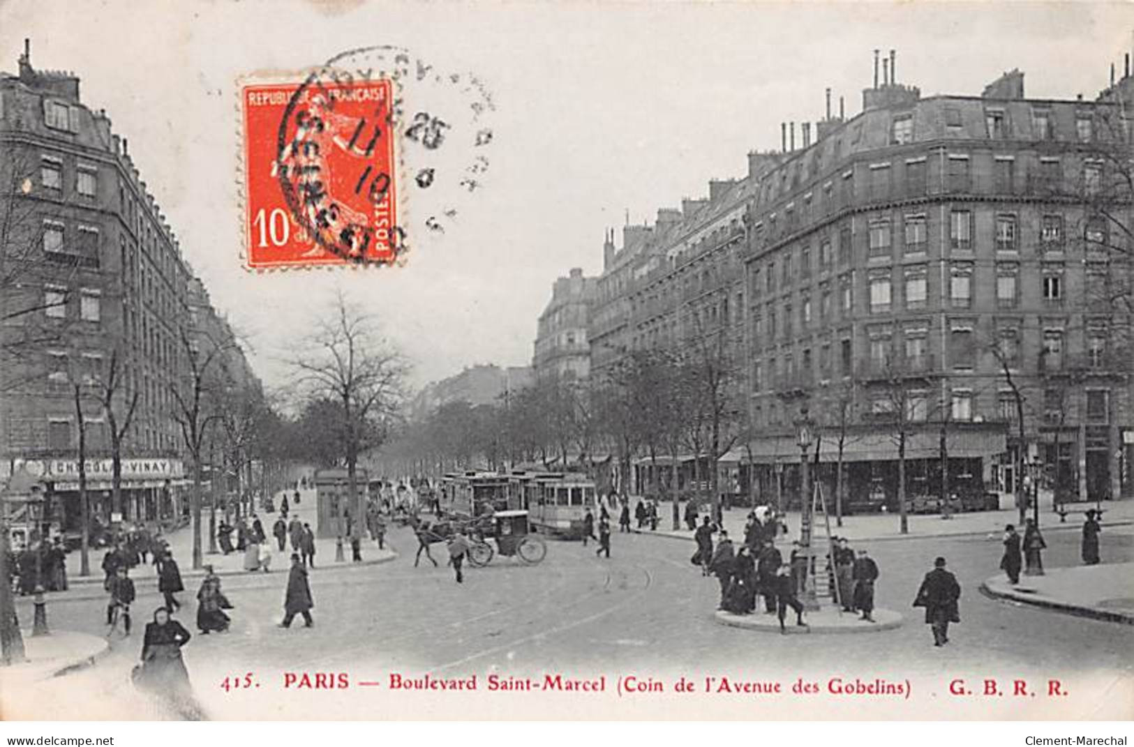 PARIS - Boulevard Saint Marcel - Coin De L'Avenue Des Gobelins - Très Bon état - Distrito: 13