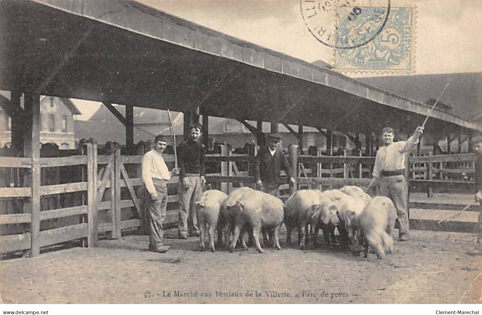 PARIS - Le Marché Aux Bestiaux De La Villette - Parc Des Porcs - Très Bon état - Paris (19)