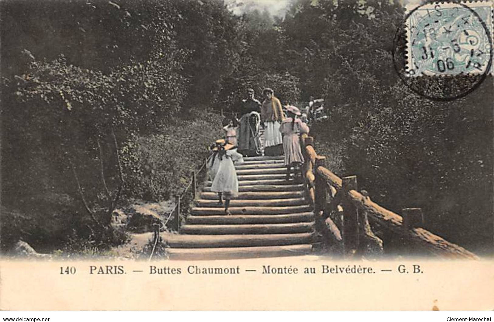 PARIS - Buttes Chaumont - Montée Au Belvédère - Très Bon état - Distrito: 19