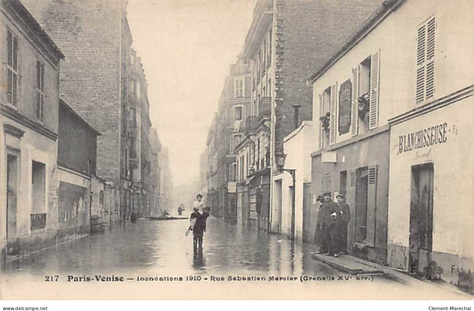 PARIS - Venise - Inondations 1910 - Rue Sébastien Mercier - Très Bon état - Arrondissement: 15