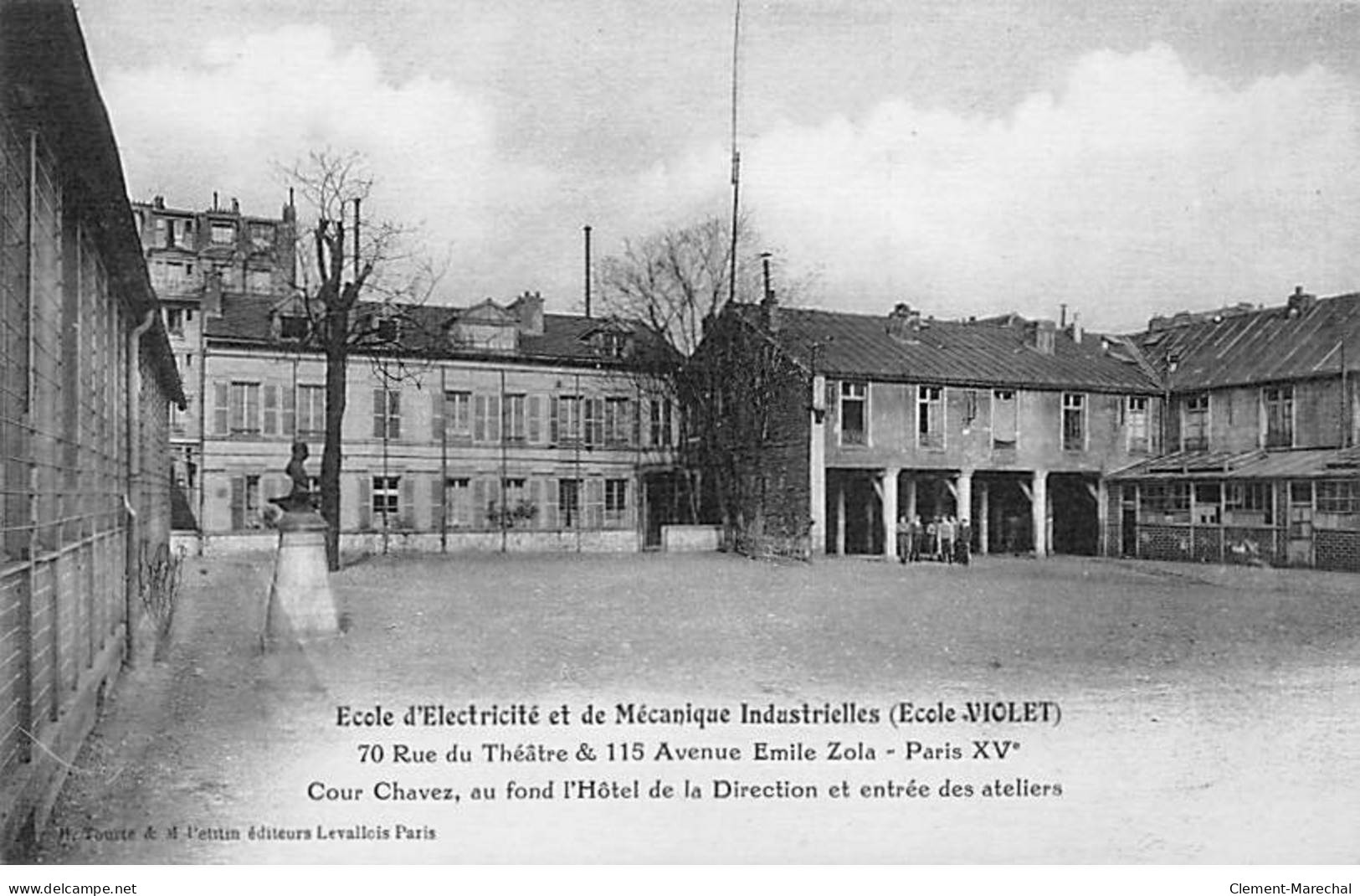 PARIS - Ecole D'Electricité Et De Mécanique Industrielles - Ecole Violet - Cour Chavez - Très Bon état - Distrito: 15