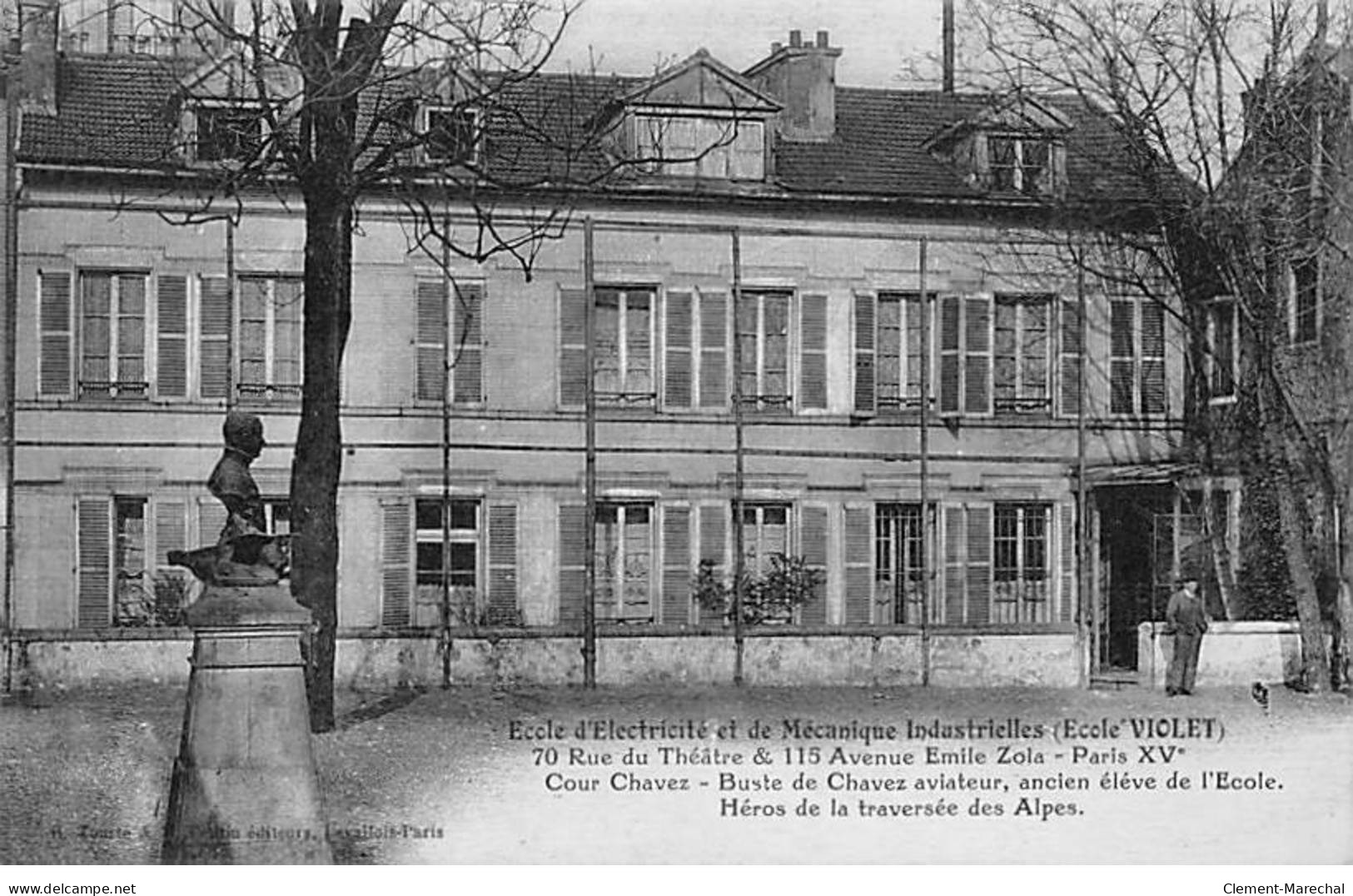 PARIS - Ecole D'Electricité Et De Mécanique Industrielles - Ecole Violet - Cour Chavez - Très Bon état - Arrondissement: 15