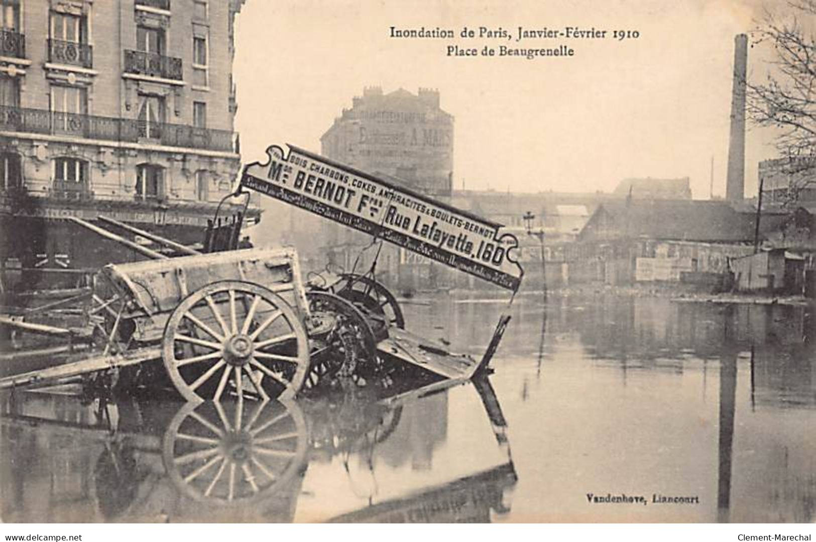 PARIS - Inondation De Paris 1910 - Place De Beaugrenelle - Très Bon état - Paris (15)