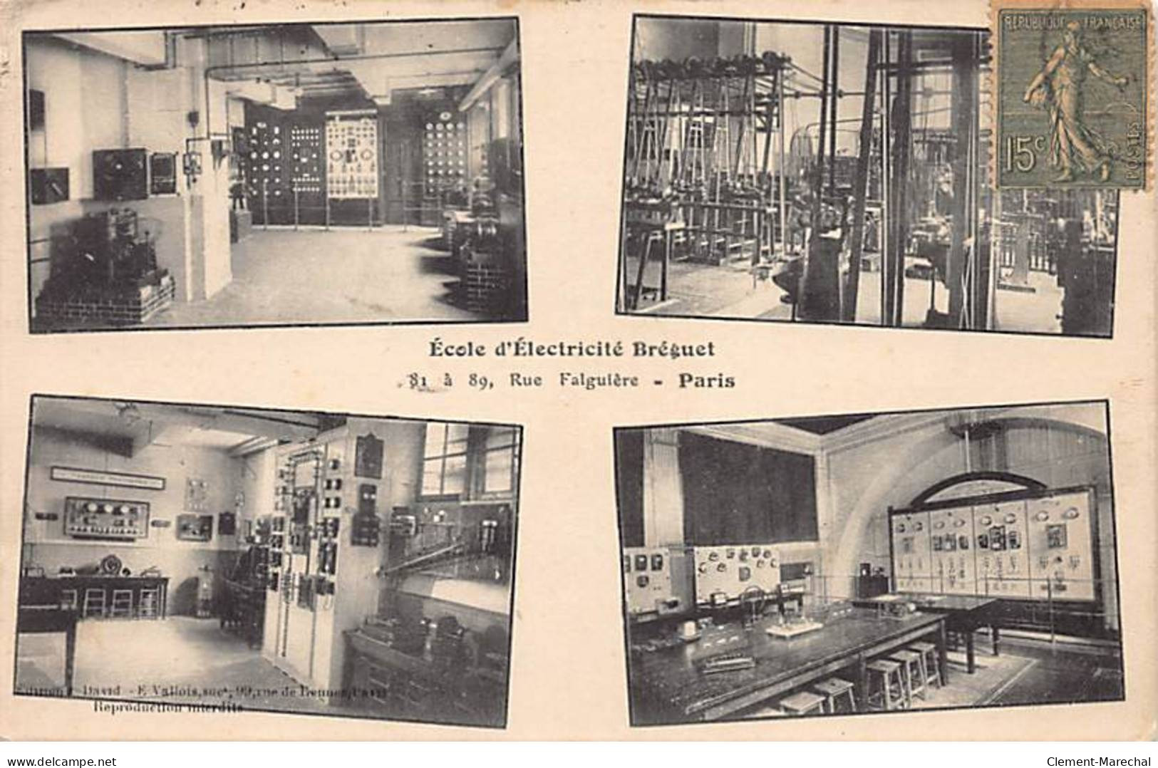 PARIS - Ecole D'Electricité Bréguet - Rue Falguière - état - Distrito: 15