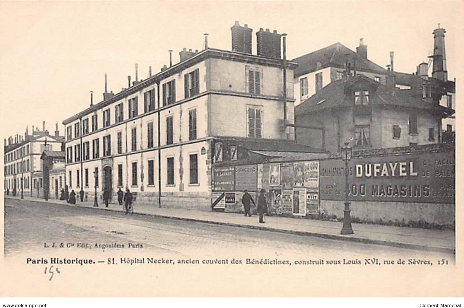 PARIS Historique - Hôpital Necker - Rue De Sèvres - Très Bon état - Distrito: 15