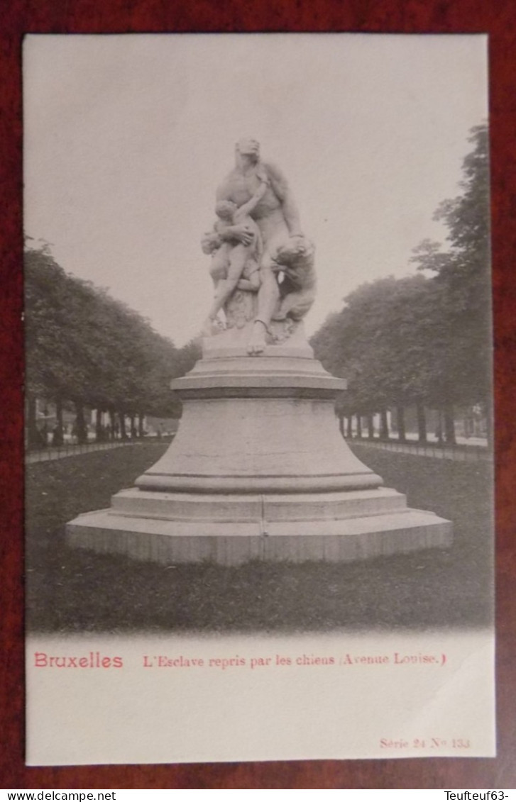 Cpa Bruxelles ; L'esclave Repris Par Les Chiens ( Avenue Louise ) - Monumenten, Gebouwen