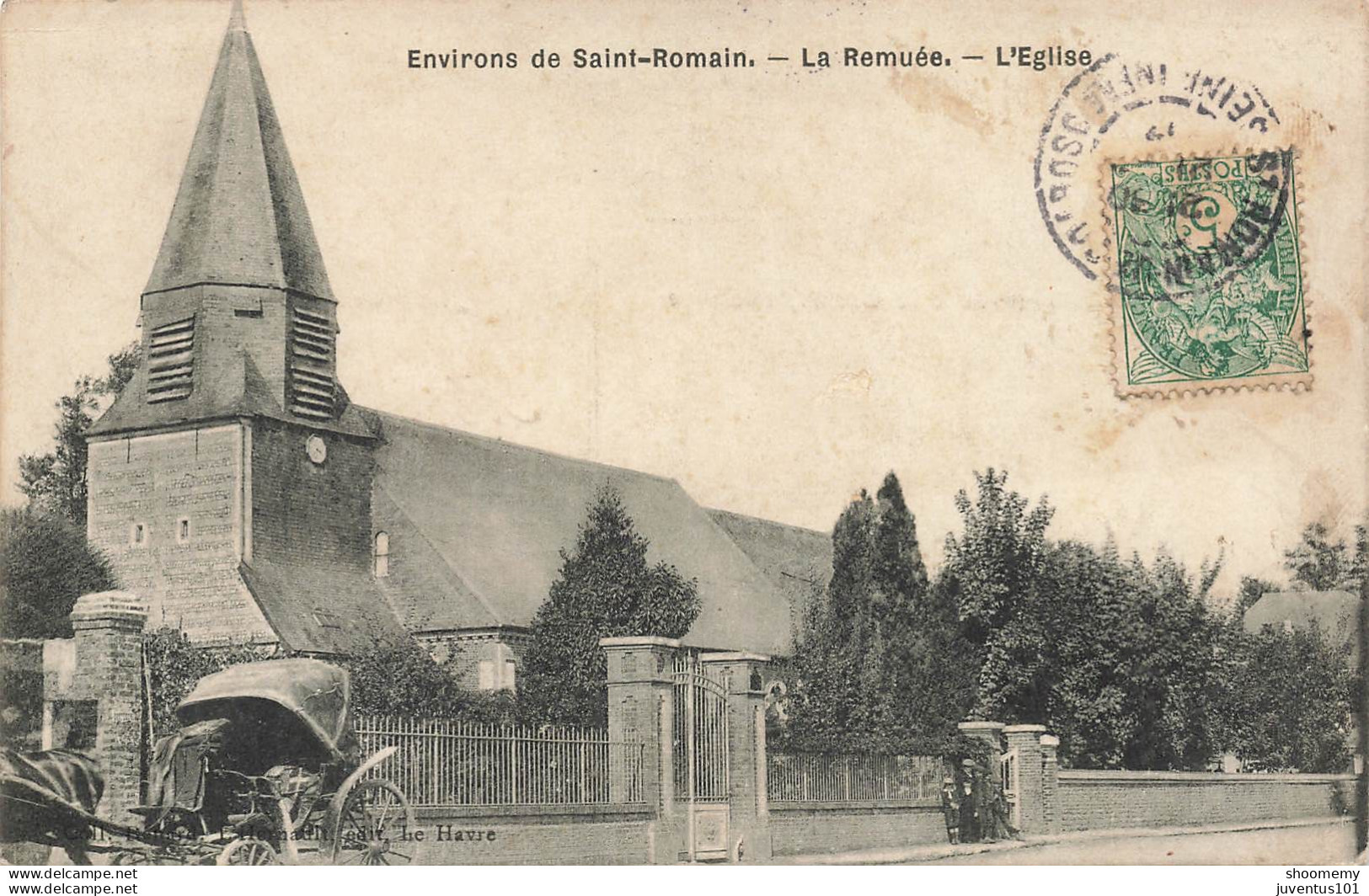 CPA Environs De Saint Romain-La Remuée-L'église-Timbre     L2440 - Saint Romain De Colbosc