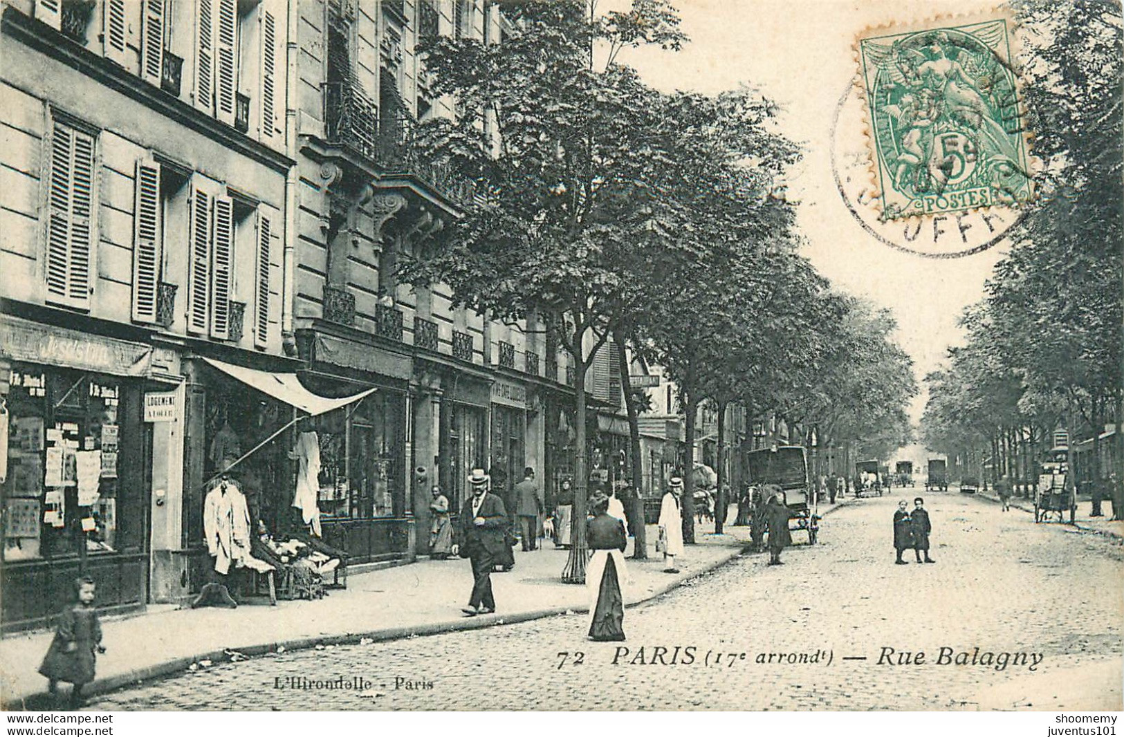 CPA Paris-Rue Balagny-72-Timbre      L1704 - Distrito: 17