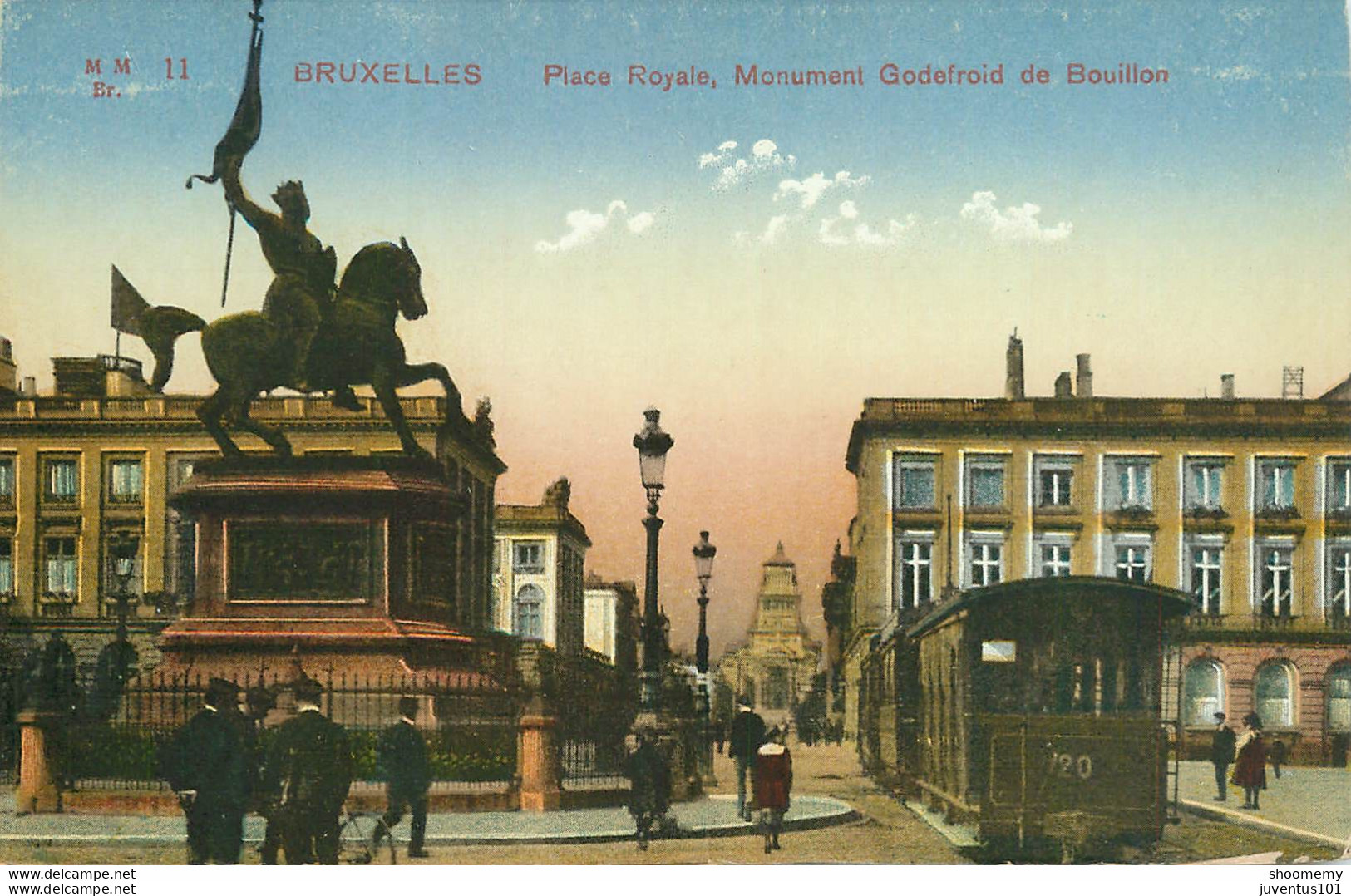 CPA Bruxelles-Place Royale,Monument Godefroid De Bouillon-11     L1751 - Plazas