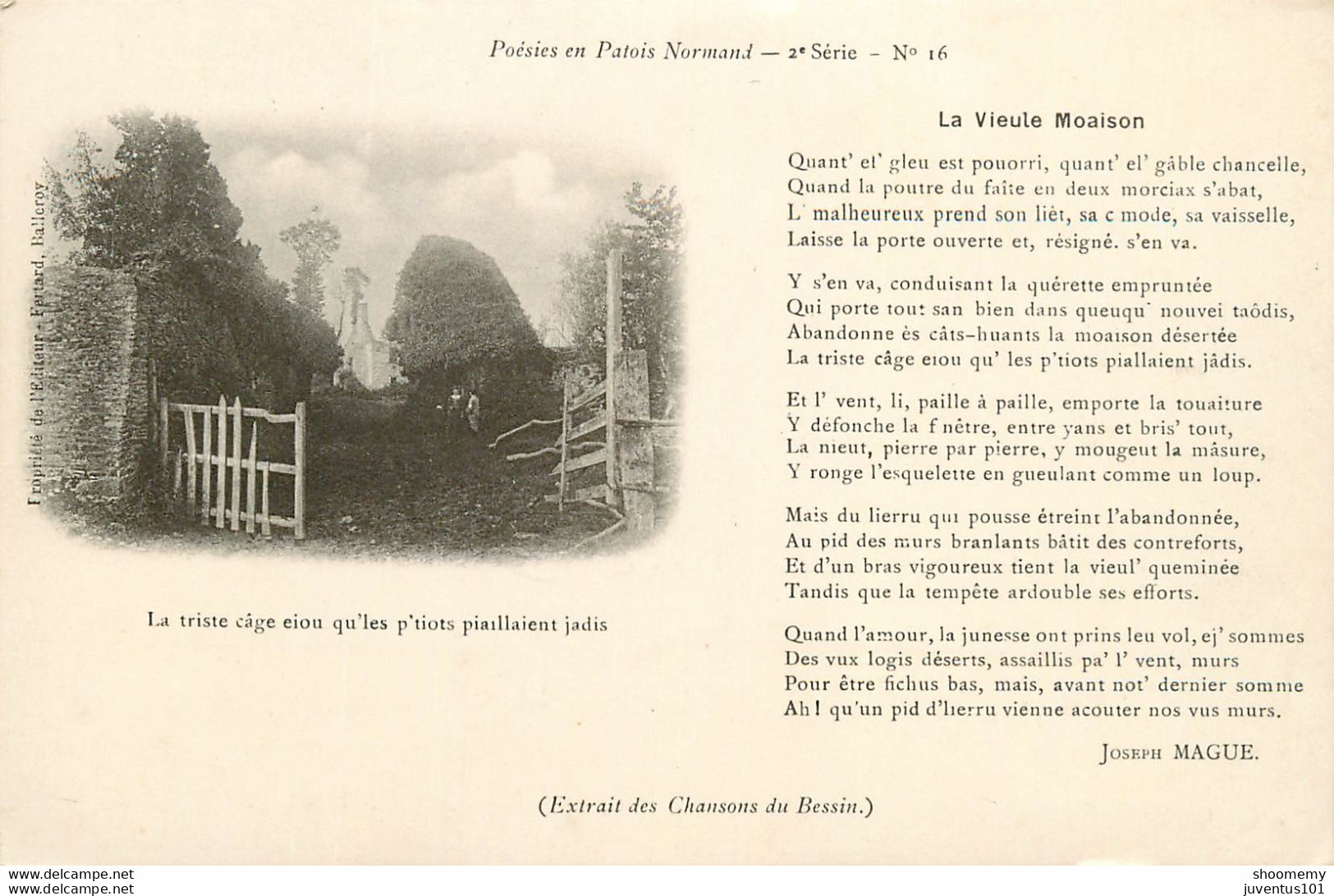 CPA Poésies En Patois Normand-n°16-La Vieille Moaison      L1905 - Basse-Normandie