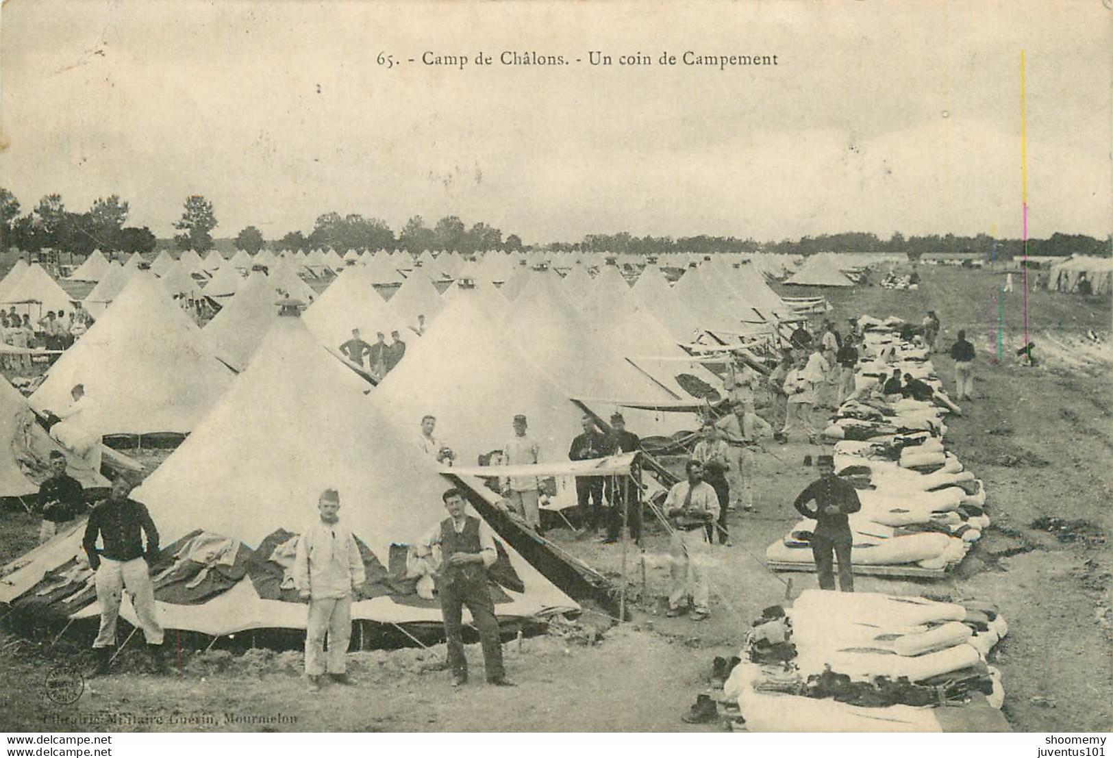 CPA Camp De Châlons-Un Coin Du Campement-Timbre      L1891 - Camp De Châlons - Mourmelon