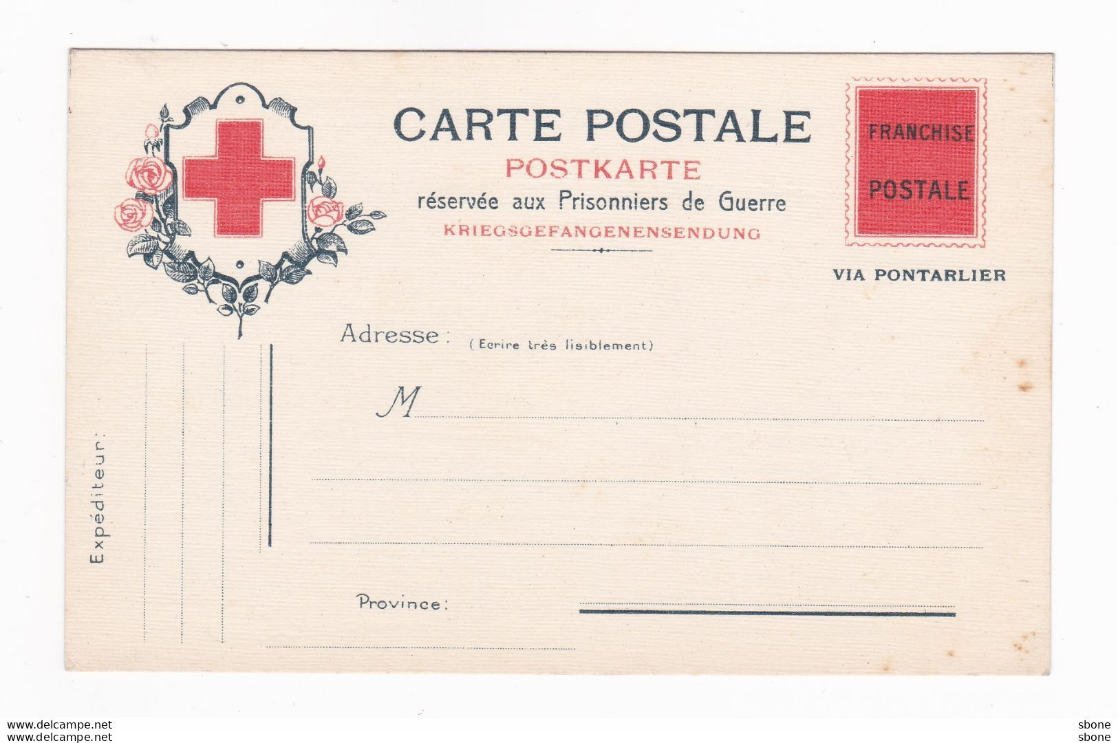 Carte En Franchise Militaire - Prisonniers De Guerre - Covers & Documents