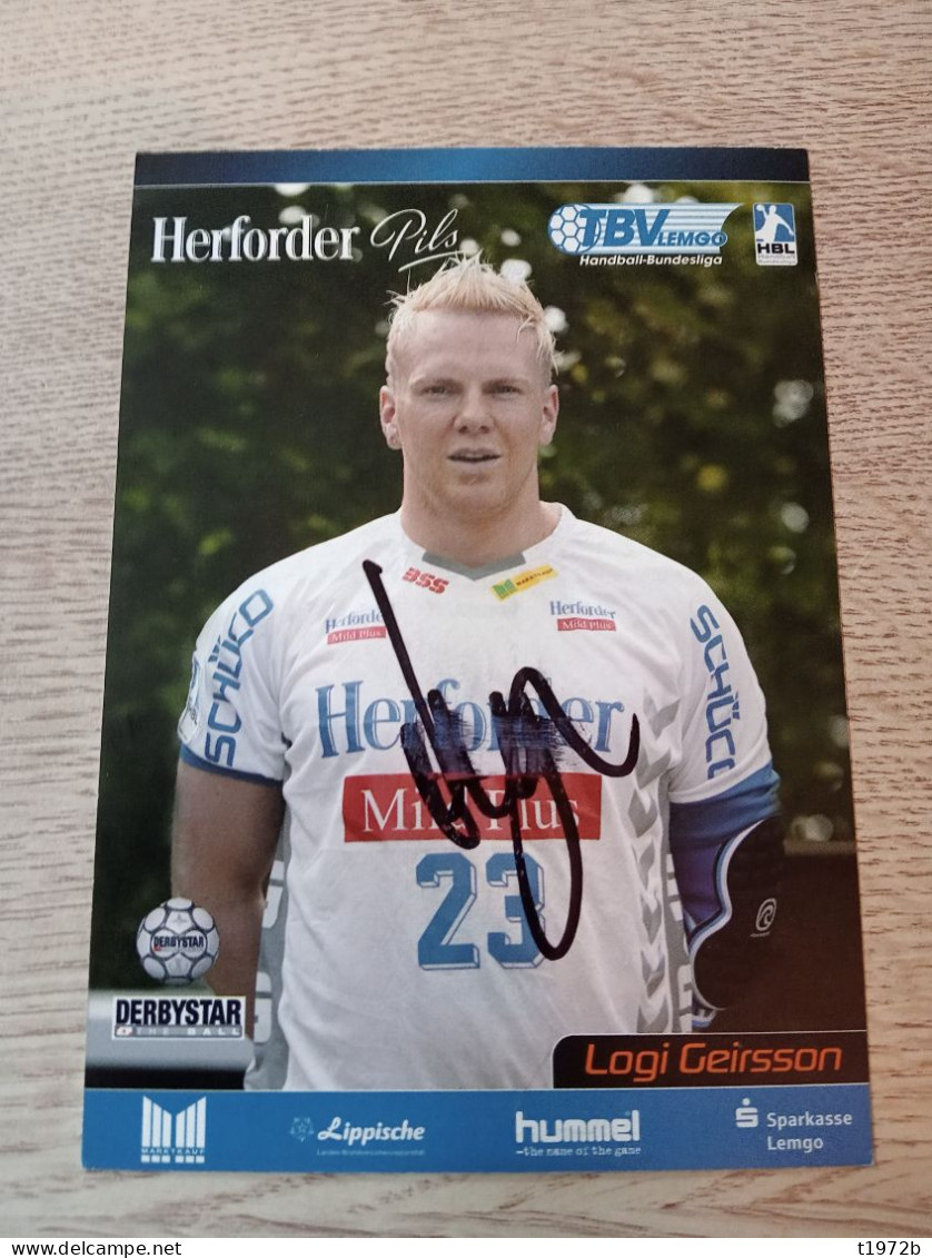 Signé GEIRSSON LOGI (IJslander íslendingur Handball Balonmano Palla A Mano Handbolta Handbal) - Handball