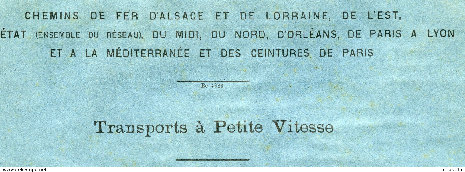 Instructions Générales.1926.Transport à Petite Vitesse.Chemins De Fer.Alsace-Lorraine.de L'Est.d'Etat.du Midi.du No - Ferrocarril
