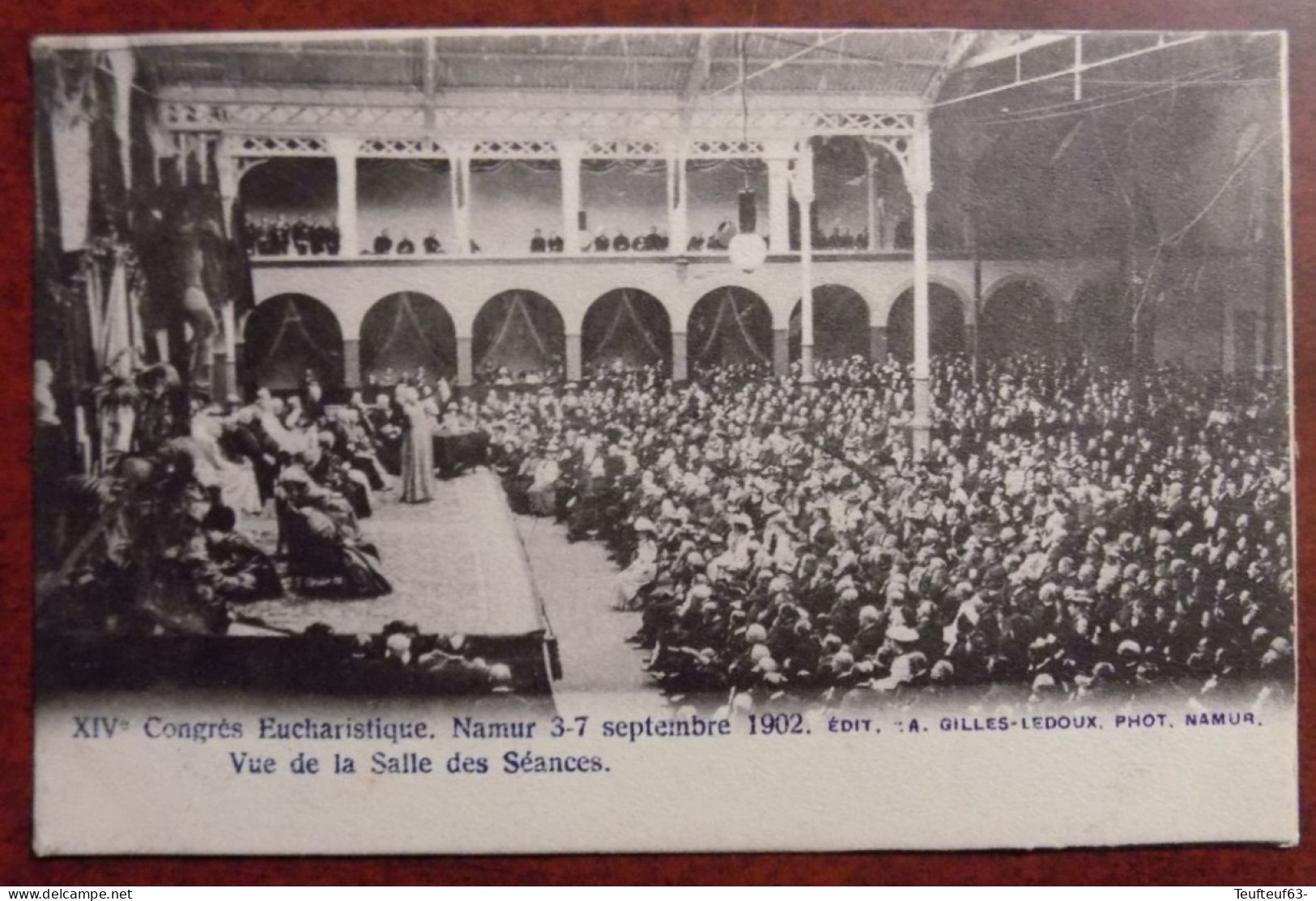 Cpa Namur Congrès Eucharistique 1902 - Vue De La Salle Des Séances - Namur